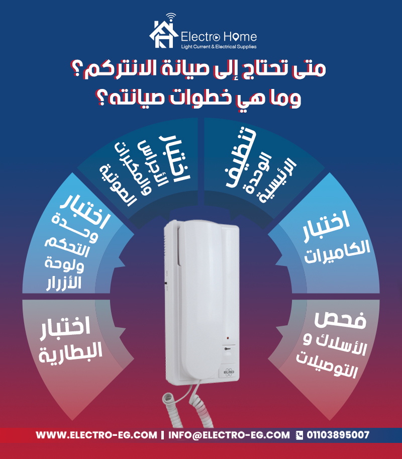 متى تحتاج إلى صيانة الانتركم؟