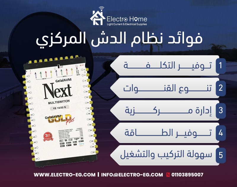 فوائد نظام الدش المركزي