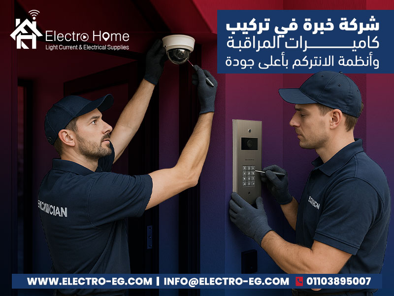 تركيب كاميرات المراقبة وأنظمة الانتركم