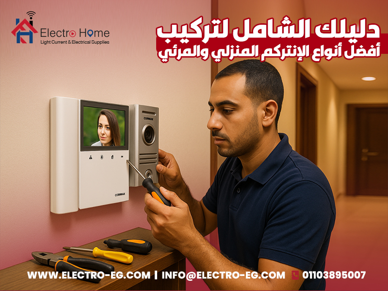 دليلك الشامل لتركيب أفضل أنواع الإنتركم المنزلي والمرئي