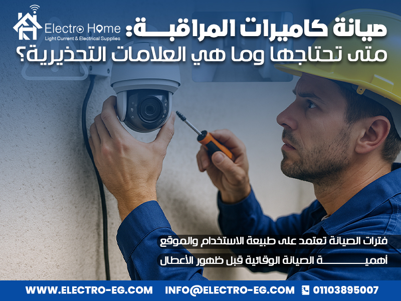 صيانة كاميرات المراقبة: متى تحتاجها وما هي العلامات التحذيرية؟