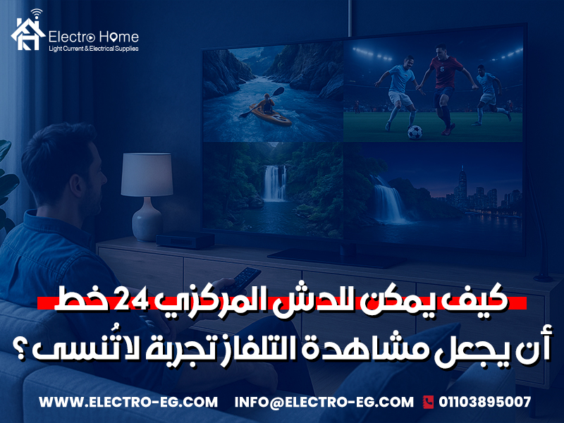 كيف يمكن للدش المركزي 24 خط أن يجعل مشاهدة التلفاز تجربة لا تُنسى؟