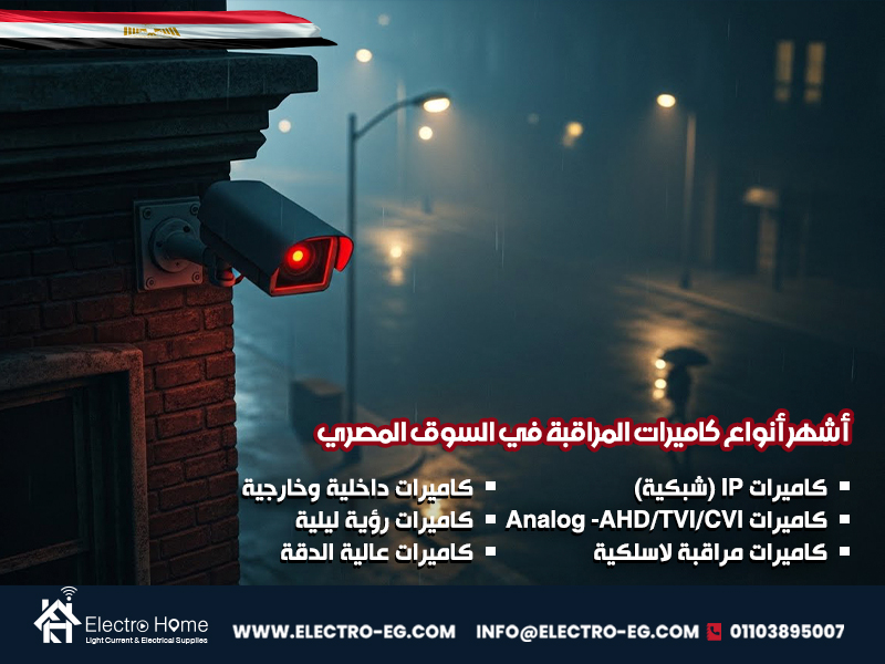 أشهر أنواع كاميرات المراقبة في السوق المصري