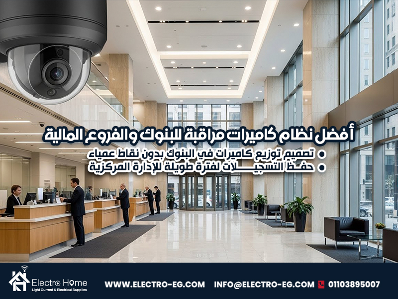 أفضل نظام كاميرات مراقبة للبنوك والفروع المالية