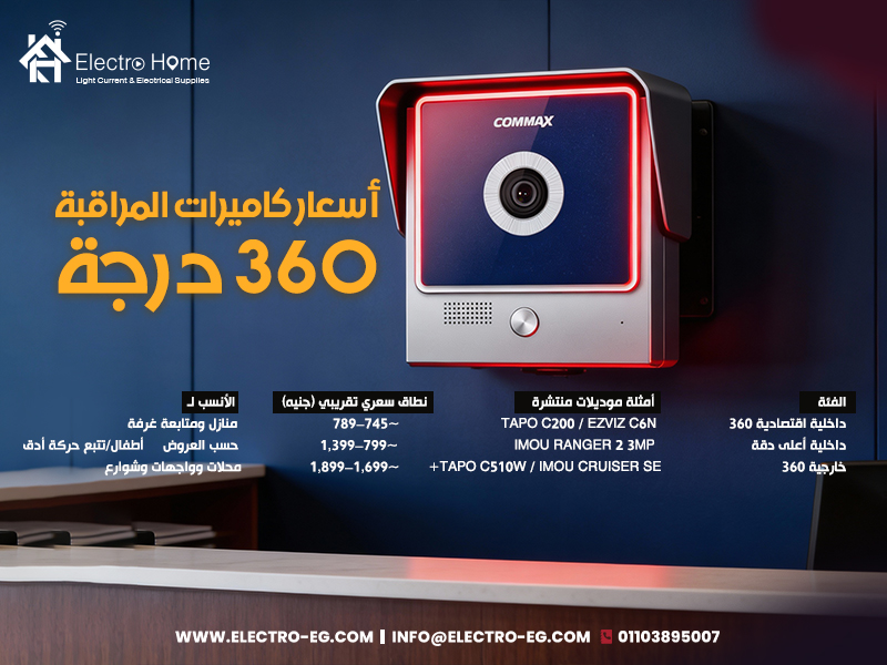 أسعار كاميرات المراقبة 360 درجة