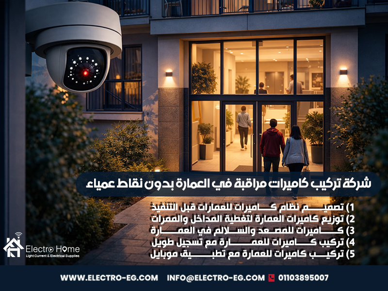 شركة تركيب كاميرات مراقبة في العمارة بدون نقاط عمياء
