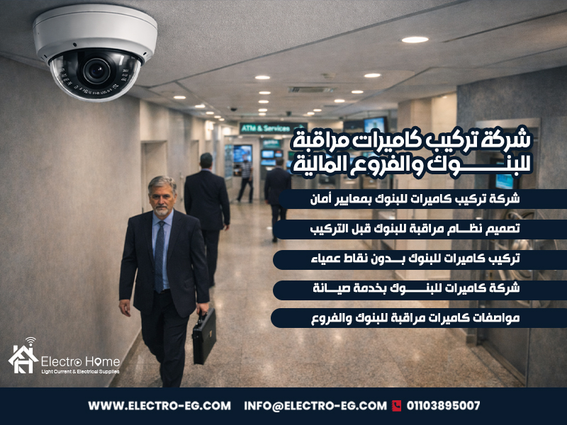 شركة تركيب كاميرات مراقبة للبنوك والفروع المالية