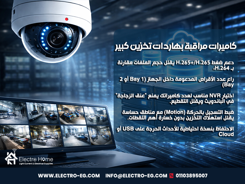 كاميرات مراقبة بهاردات تخزين كبير