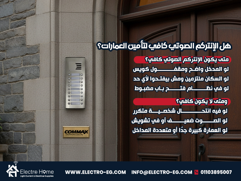 هل الإنتركم الصوتي كافي لتأمين العمارات؟