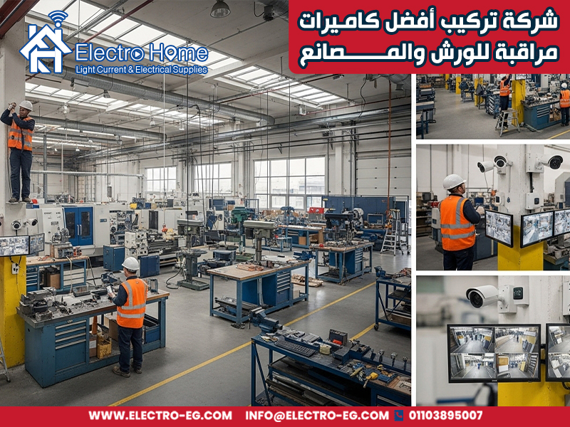 شركة تركيب أفضل كاميرات مراقبة للورش والمصانع