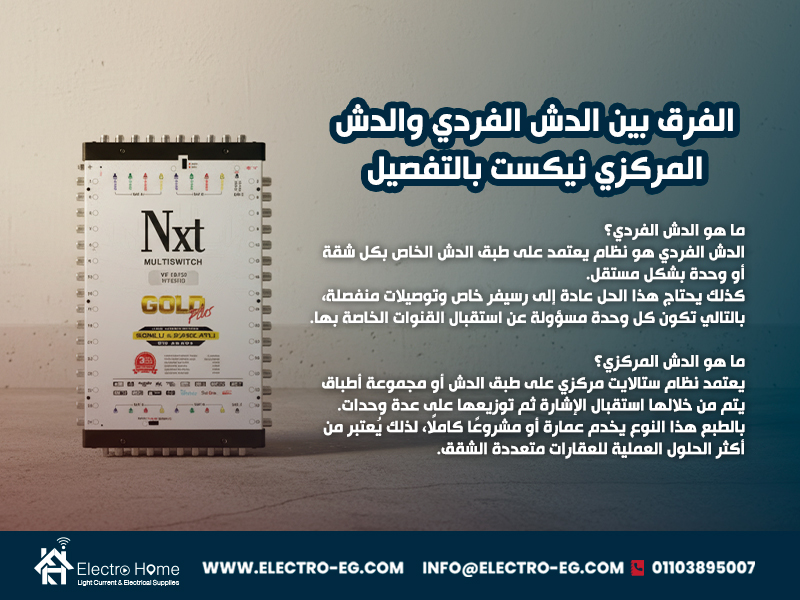 الفرق-بين-الدش-الفردي-والدش-المركزي-نيكست-بالتفصيل